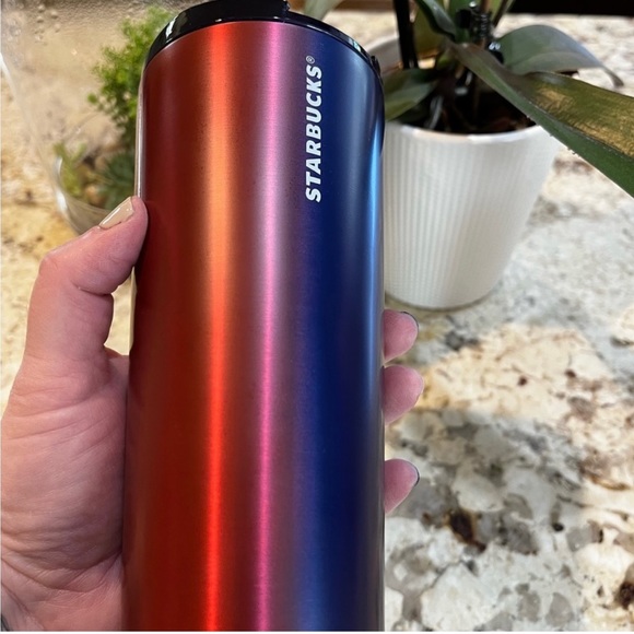 Starbucks Watermelon Cold Brew Cup Blue Gradient Stainless Steel Tumbler 16oz - Picture 5 of 16